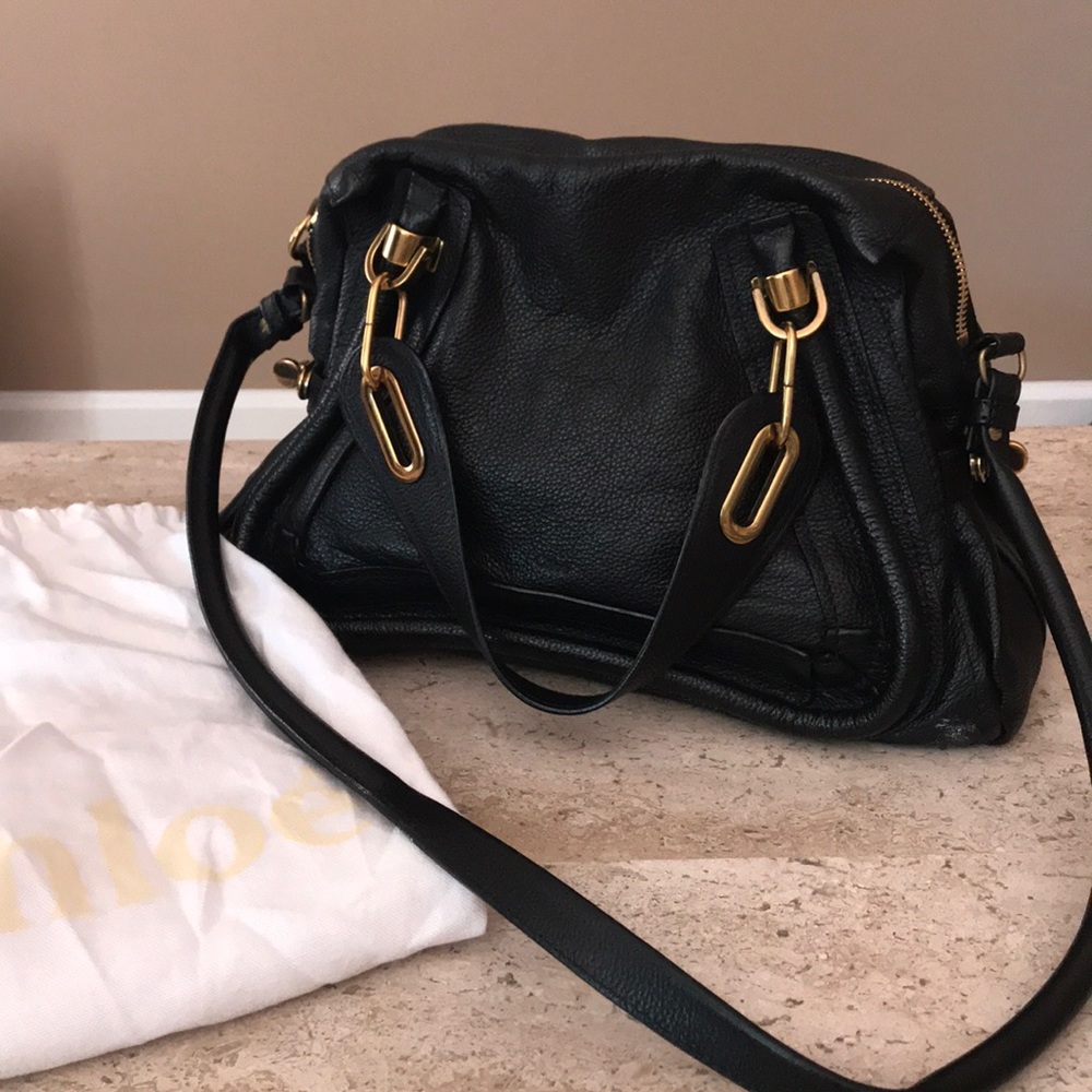 Chloe Paraty Medium Black Shoulder Bag
